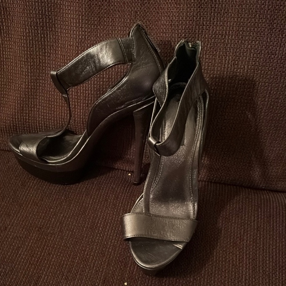 Black Strappy High Heels